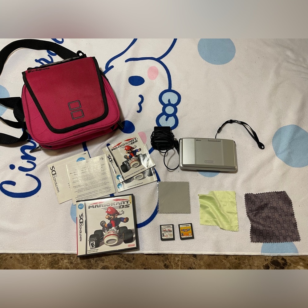 Original DS with 2 games and travel case